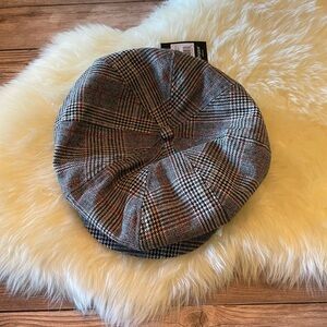 Brixton Brood Newsboy Cap ~ Black/Red